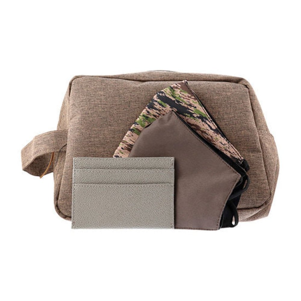 Cosmetic bag includes : 1  Card holder, (2) Face Mask(s) NWT